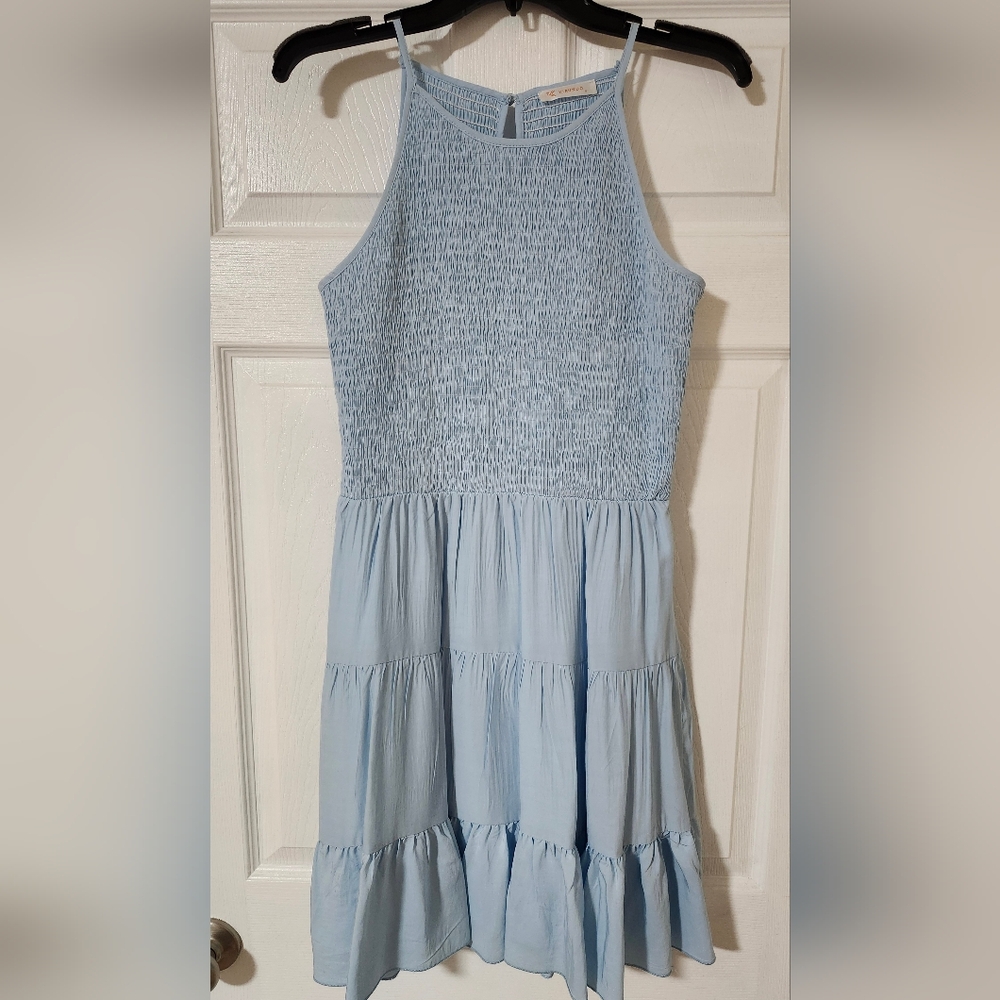 Light Blue Sleeveless Kids Dress